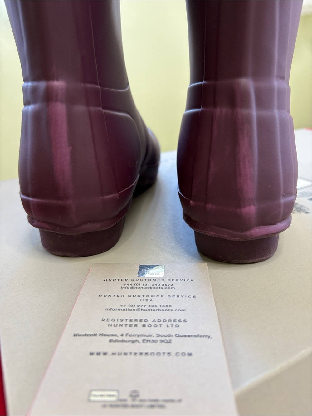 Hunter Original Back Adjustable Rain Boots- Chestnut Crust/Hayes Burgundy - Picture 9 of 17